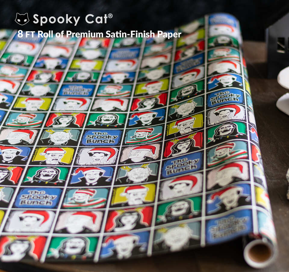 Classic Monster Christmas Wrapping Paper – Spooky Cat Press